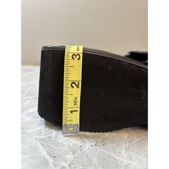 Women’s NOBO No Boundaries Ashton‎ Y2K Platform Sandal Black Size 8 New Slip On - Picture 9 of 9